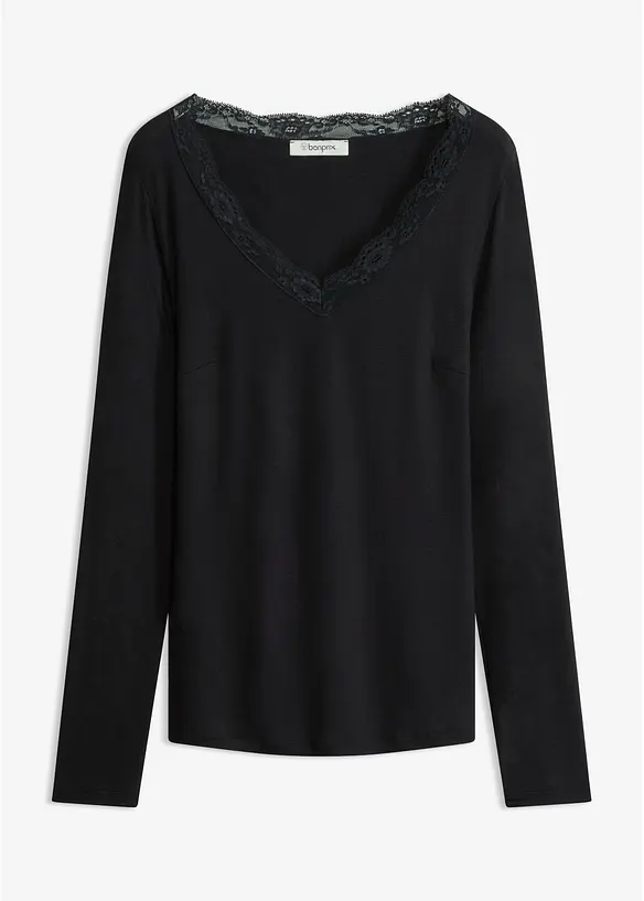 Langarmshirt aus softer Viskose, bonprix