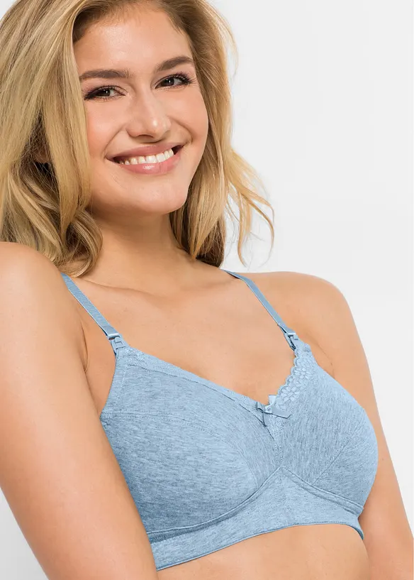 Lot de 3 soutiens-gorge d&rsquo;allaitement coton sans armatures, bonprix