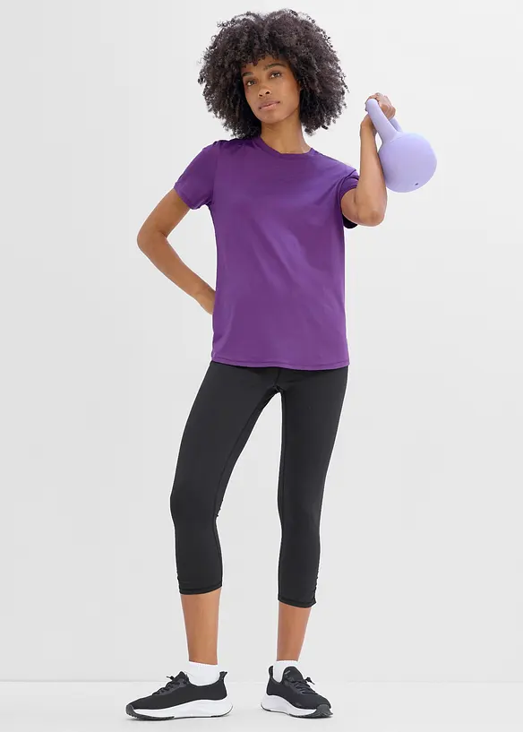 Ultraleichte Sport-Top mit Mesheinsatz, schnelltrocknend, bonprix