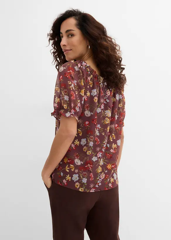 Blouse &agrave; encolure Bardot, bonprix