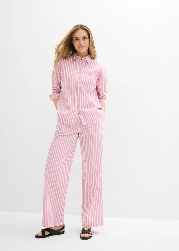 Oversize-Bluse aus Baumwoll-Mix, bonprix