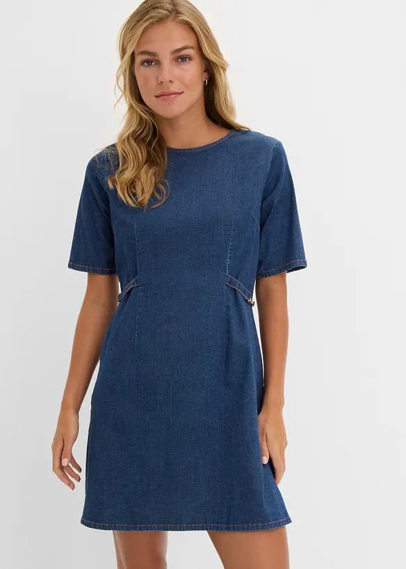 Robe en denim de coton extensible, bonprix