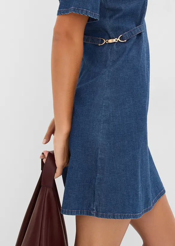Robe en denim de coton extensible, bonprix
