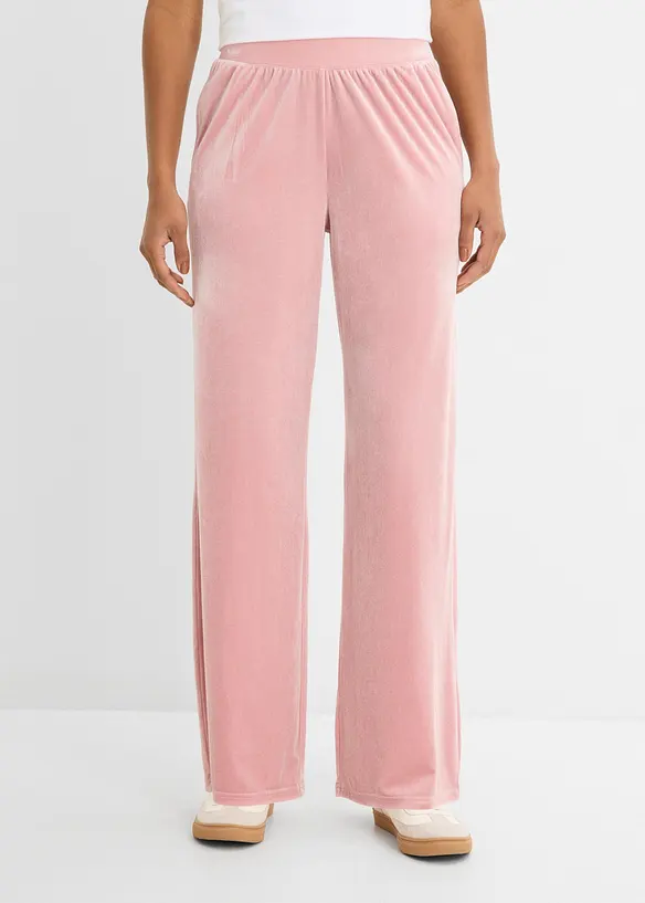 Pantalon en jersey velours, bonprix