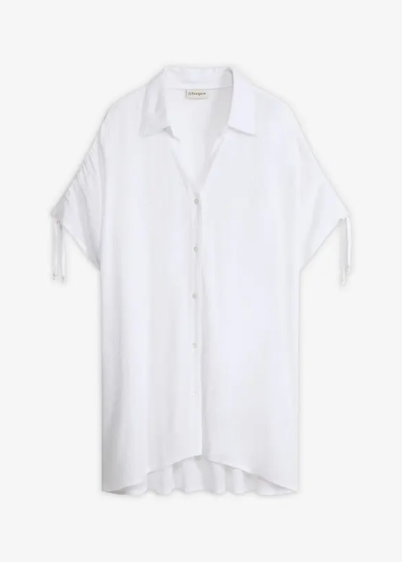 Chemise de plage oversize en cr&eacute;pon, bonprix