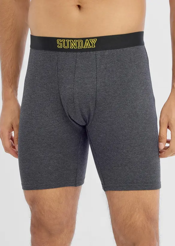 Lot de 7 boxers longs coton, bonprix