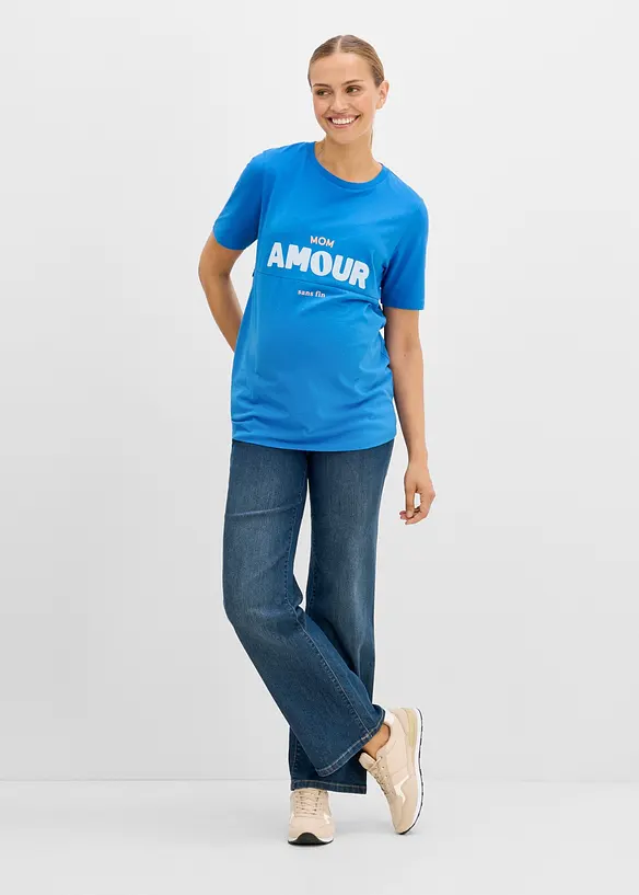 2-in-1 Umstands- und Stillshirt aus Bio-Baumwolle, bonprix