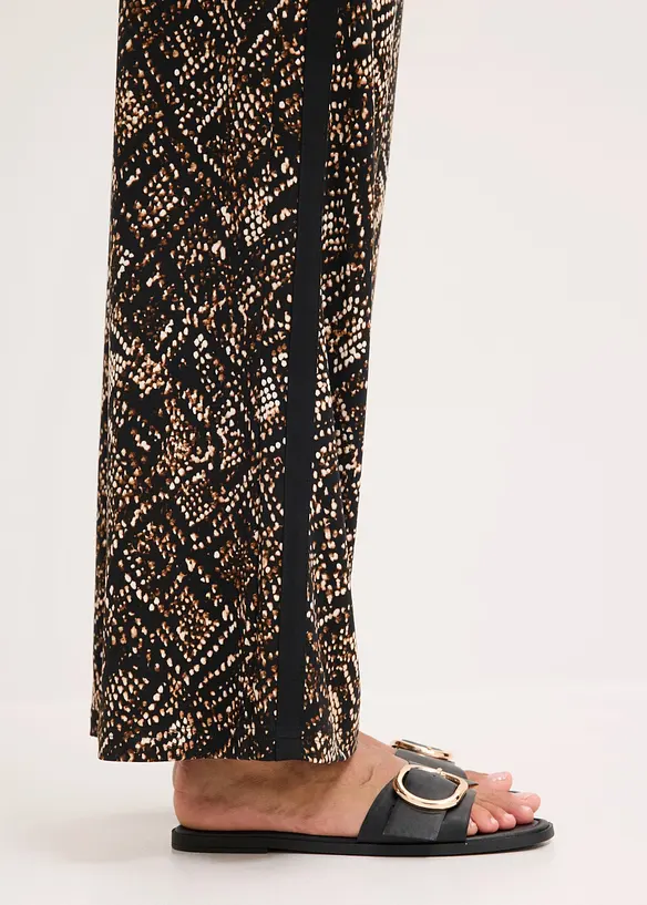Pantalon en jersey avec bandes de satin, bonprix