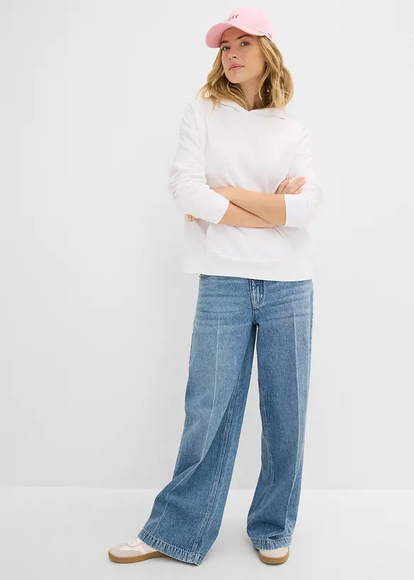 Sweat &agrave; capuche doux et oversize, bonprix