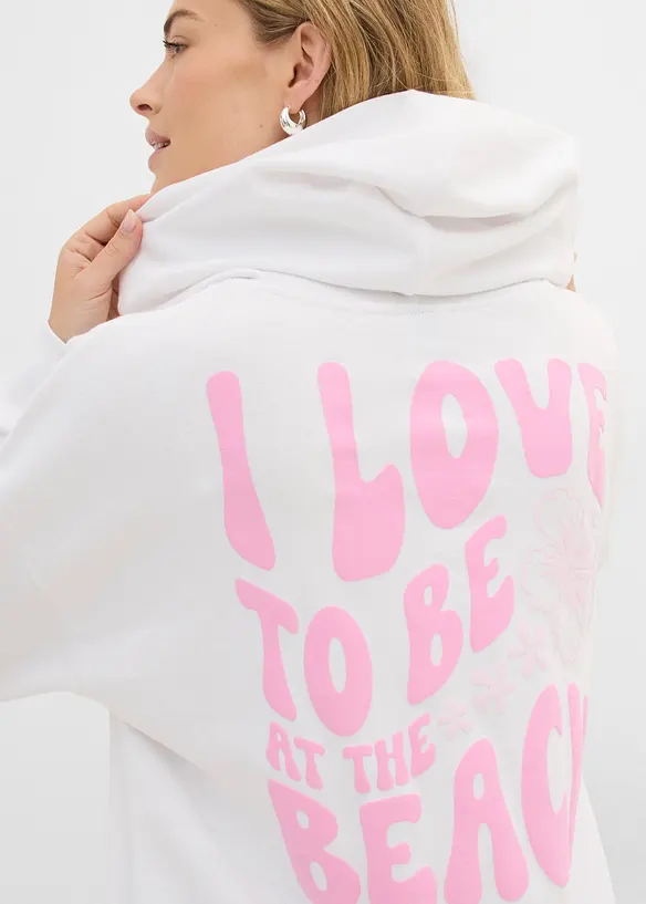 Sweat &agrave; capuche doux et oversize, bonprix