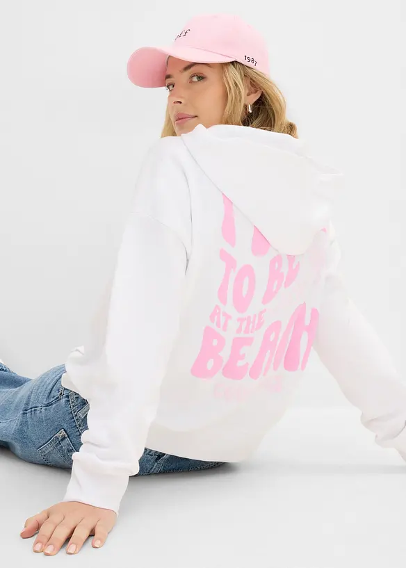 Sweat &agrave; capuche doux et oversize, bonprix