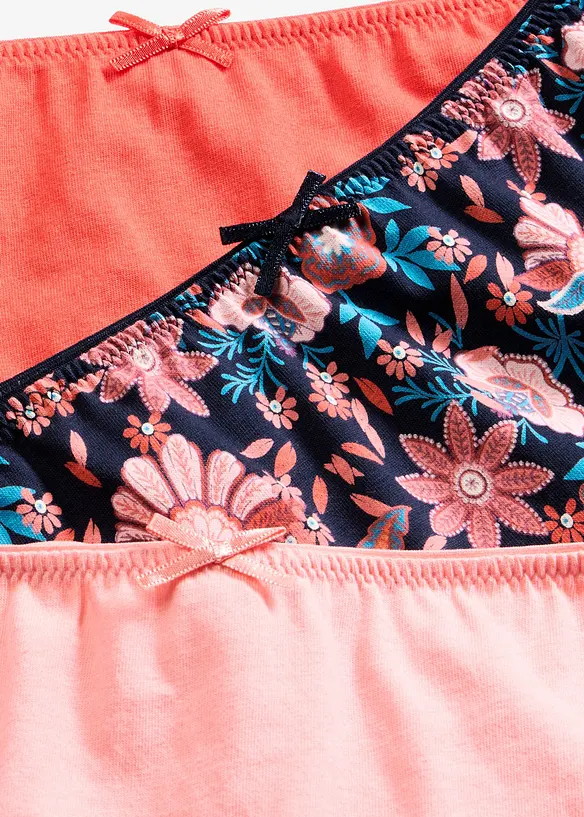 Lot de 4 slips taille haute coton, bonprix