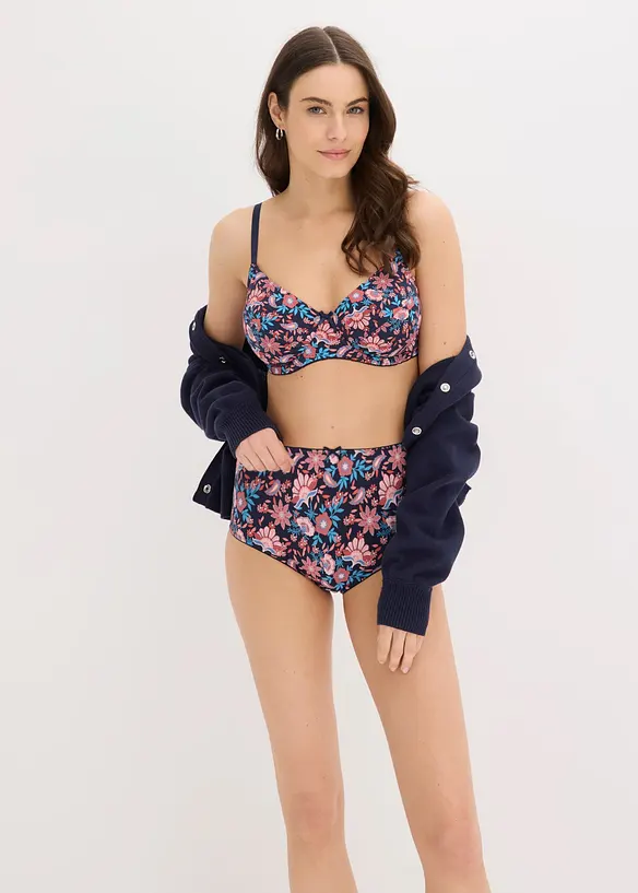 Lot de 4 slips taille haute coton, bonprix