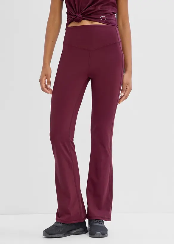 Ausgestellte Komfort Sport-Leggings mit Handytasche, schnelltrocknend, bonprix