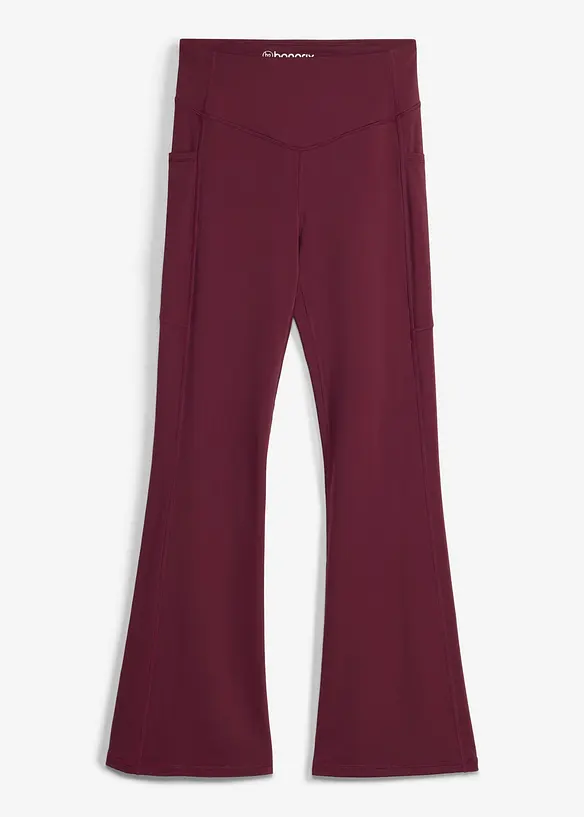 Ausgestellte Komfort Sport-Leggings mit Handytasche, schnelltrocknend, bonprix