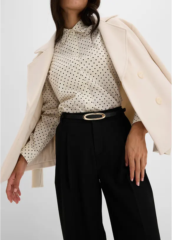 Pantalon large &agrave; pinces, bonprix