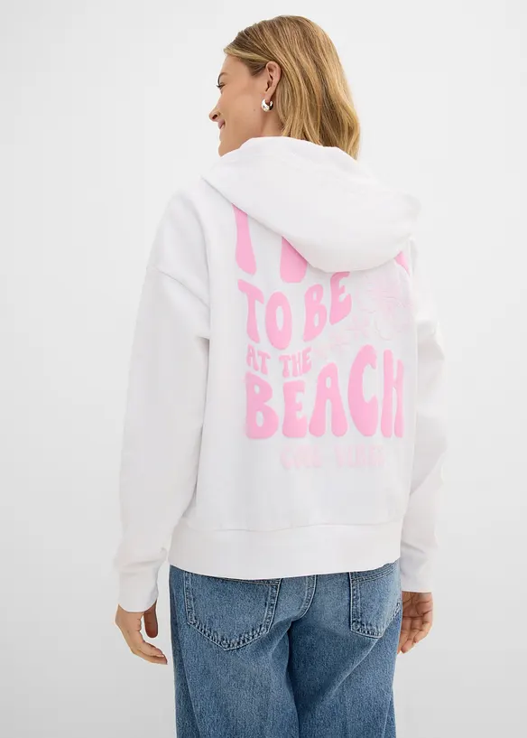 Sweat &agrave; capuche doux et oversize, bonprix