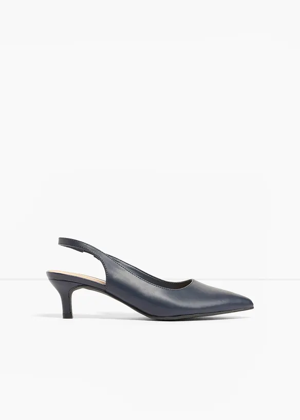 Escarpins slingback &agrave; petit talon fin, bonprix
