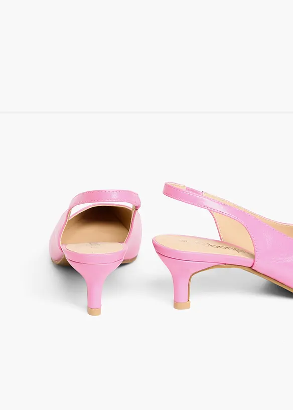 Escarpins slingback &agrave; petit talon fin, bonprix