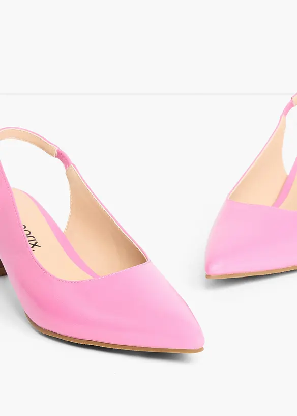 Escarpins slingback &agrave; petit talon fin, bonprix