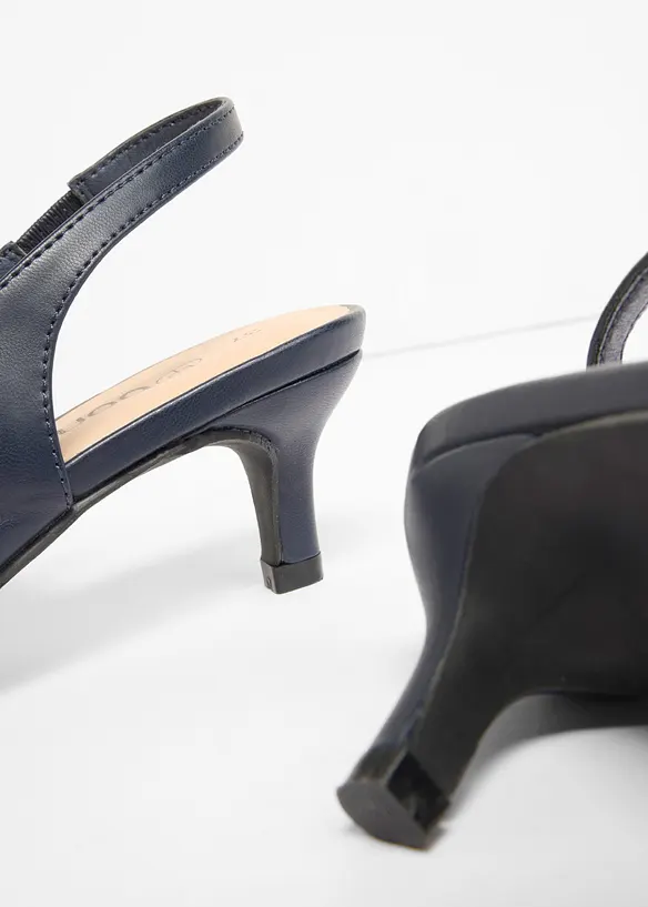 Escarpins slingback &agrave; petit talon fin, bonprix