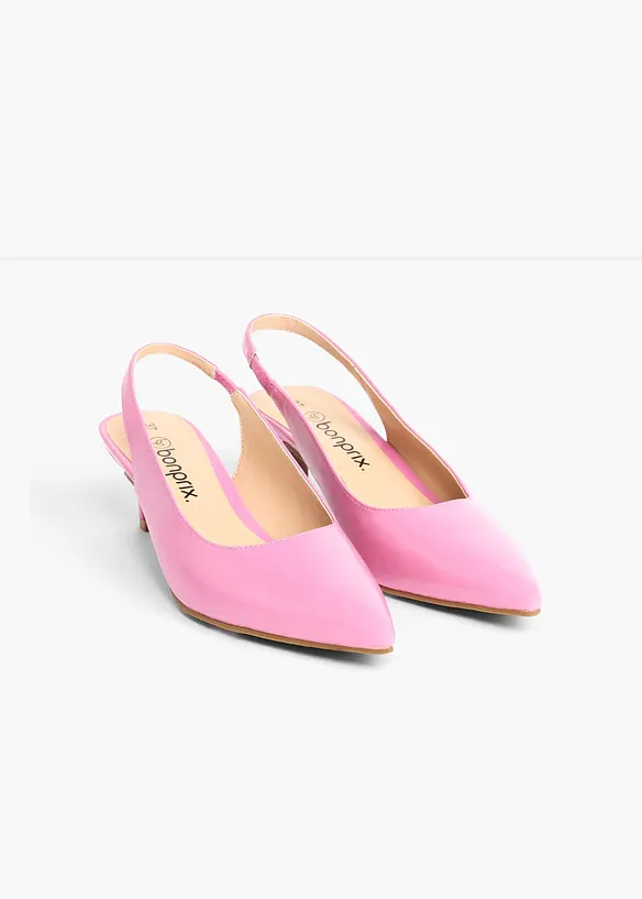 Escarpins slingback &agrave; petit talon fin, bonprix