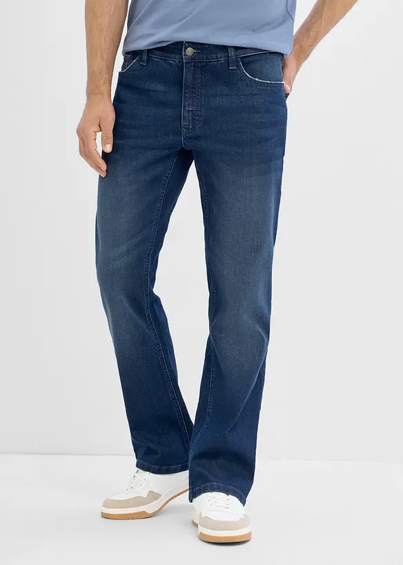 Jean regular et bootcut &agrave; taille &eacute;lastiqu&eacute;e, bonprix