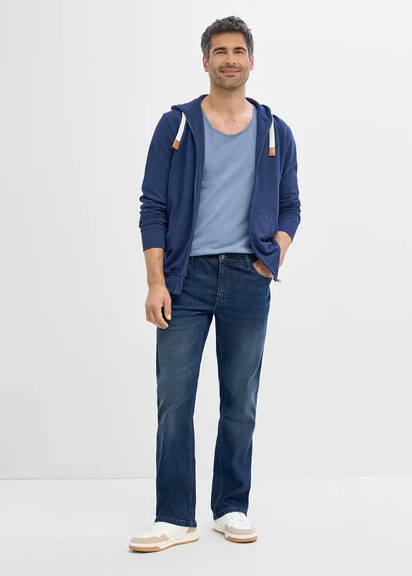 Jean regular et bootcut &agrave; taille &eacute;lastiqu&eacute;e, bonprix