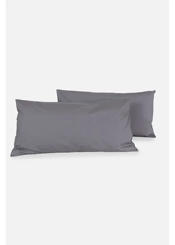 Lot de 2&nbsp;housses de coussin en percale, bonprix