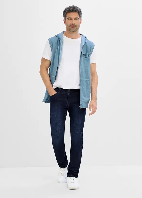 Jean slim et droit &agrave; taille &eacute;lastiqu&eacute;e, bonprix
