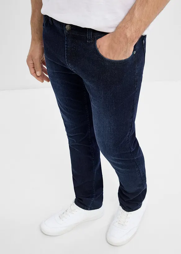Jean slim et droit &agrave; taille &eacute;lastiqu&eacute;e, bonprix