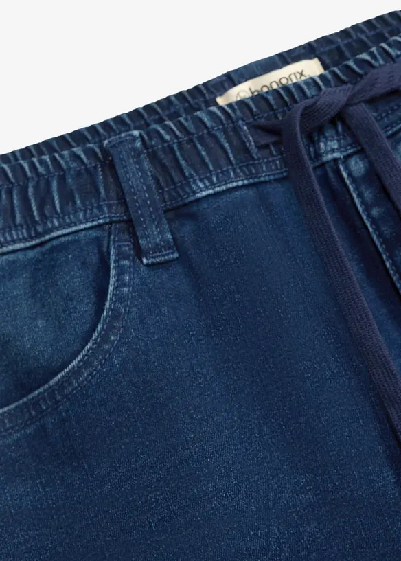 Jean loose et droit &agrave; taille &eacute;lastiqu&eacute;e, bonprix