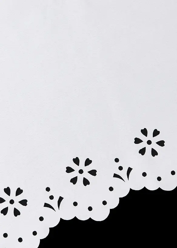 Brise-bise semi-transparent &agrave; bordure d&eacute;corative, bonprix