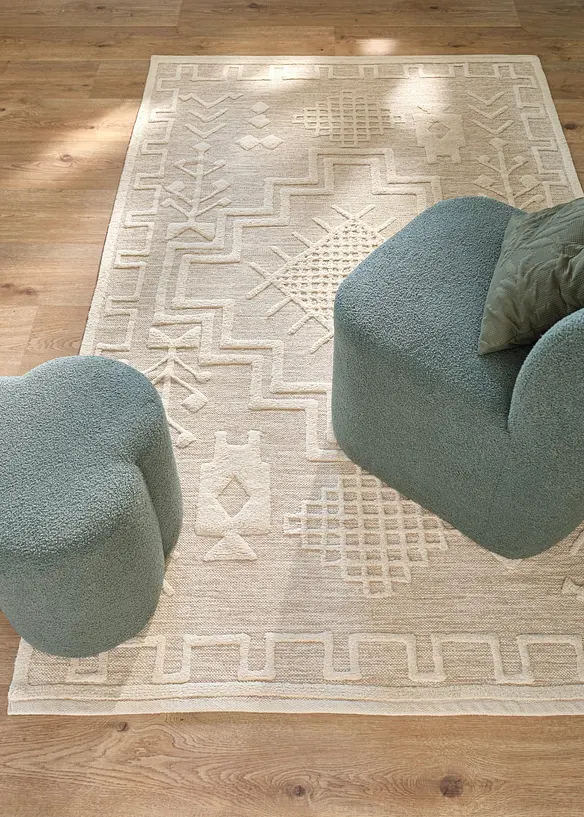 Tapis oriental textur&eacute; en coton, bonprix