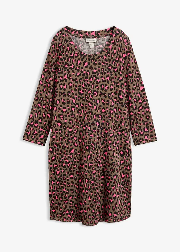Kurzes Shirtkleid in Strickoptik, bonprix