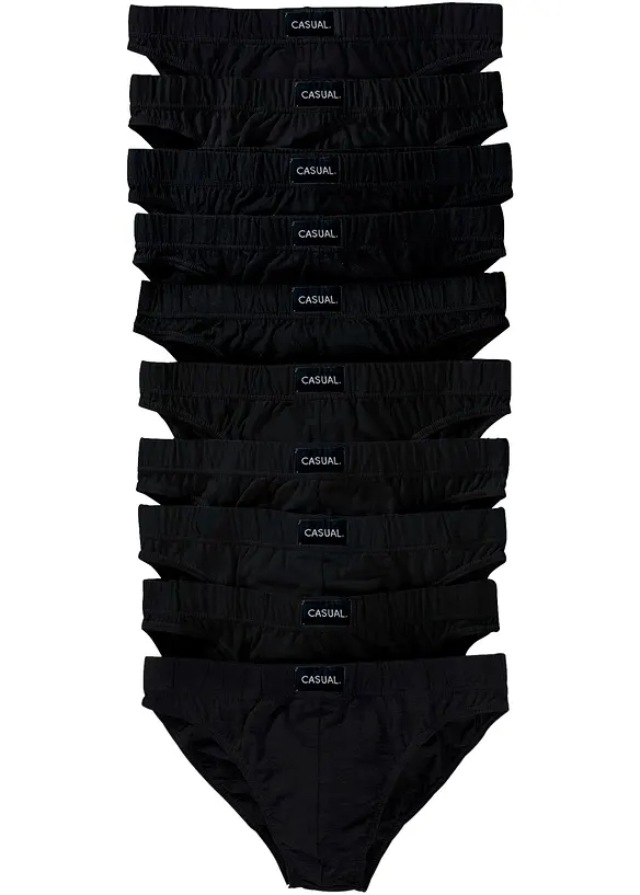 Lot de 10 slips coton, bonprix