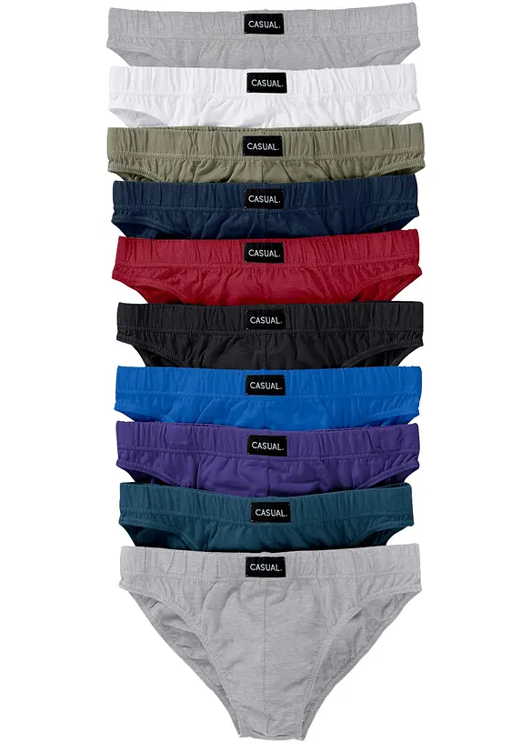 Slip mit weicher Baumwolle (10er Pack), bonprix