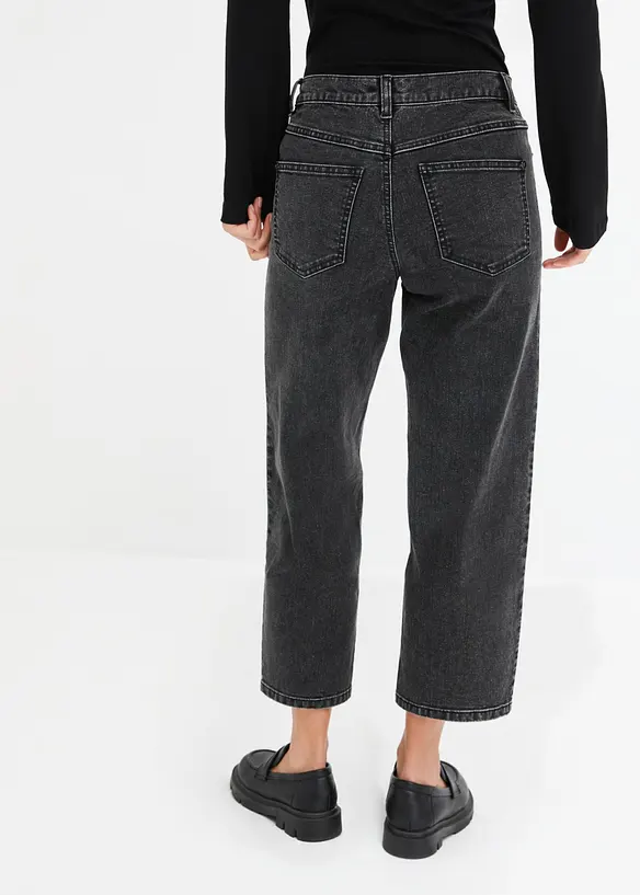 Wide-Leg-Jeans Mid Waist, bonprix