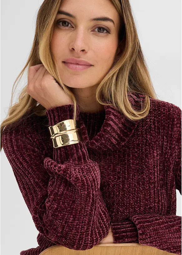 Robe en maille chenille, bonprix