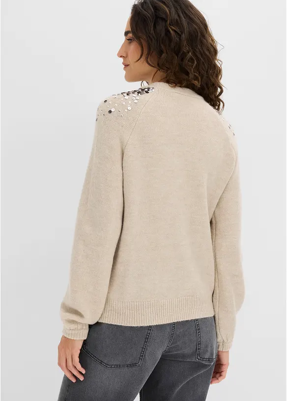 Pullover mit bunten Pailletten, bonprix