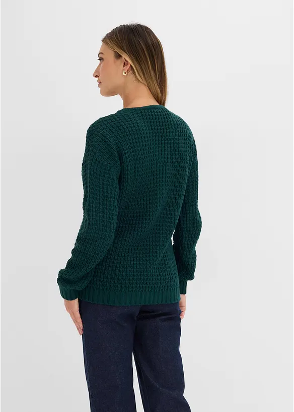Pull en grosse maille avec zip, bonprix