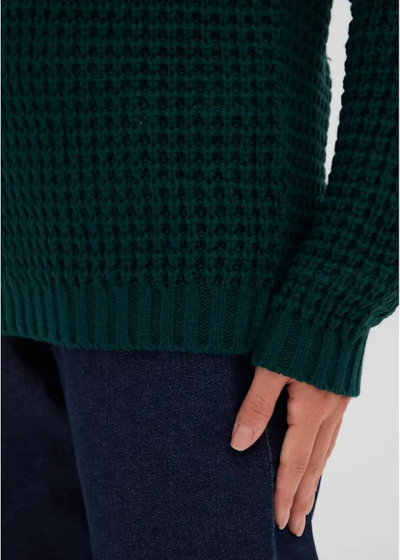 Pull en grosse maille avec zip, bonprix