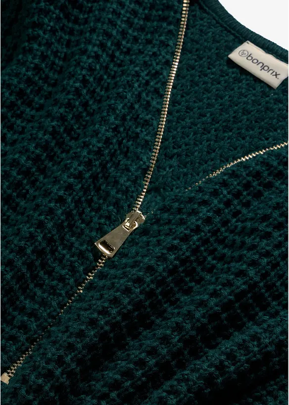Pull en grosse maille avec zip, bonprix