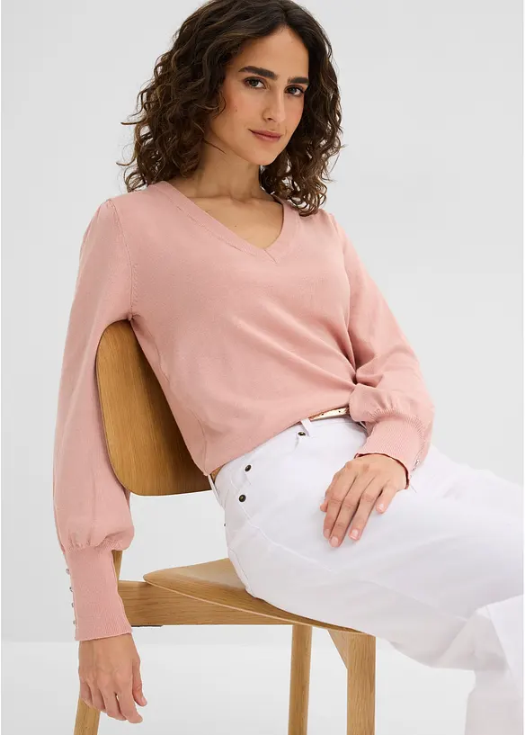 Pull en fine maille, viscose majoritaire, bonprix