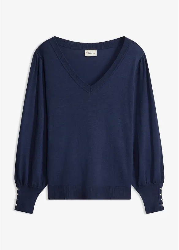 Feinstrickpullover aus Viskose-Mix, bonprix