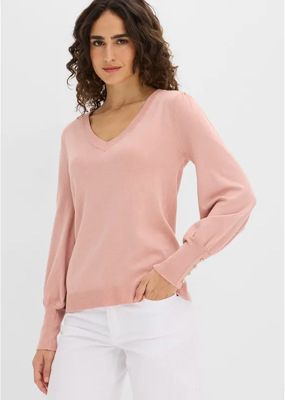 Pull en fine maille, viscose majoritaire, bonprix