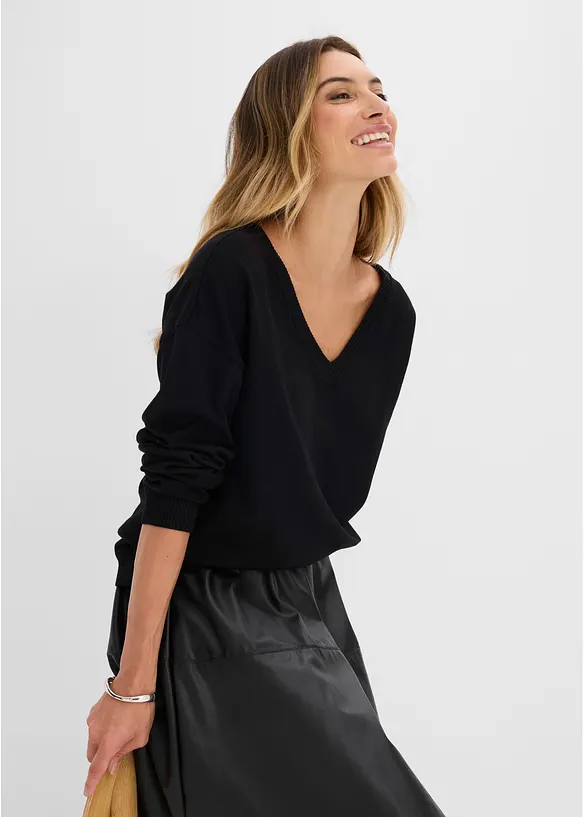 Oversize-Pullover aus Viskose- mix, bonprix