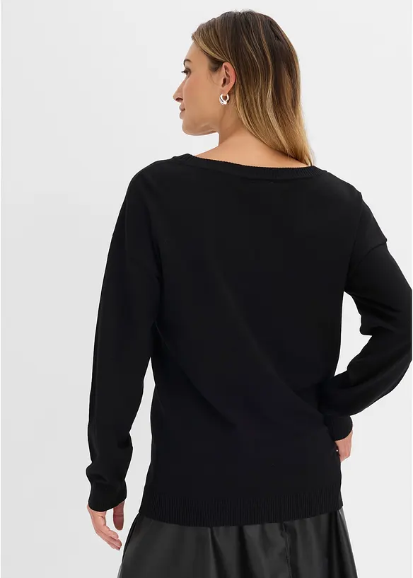 Oversize-Pullover aus Viskose- mix, bonprix