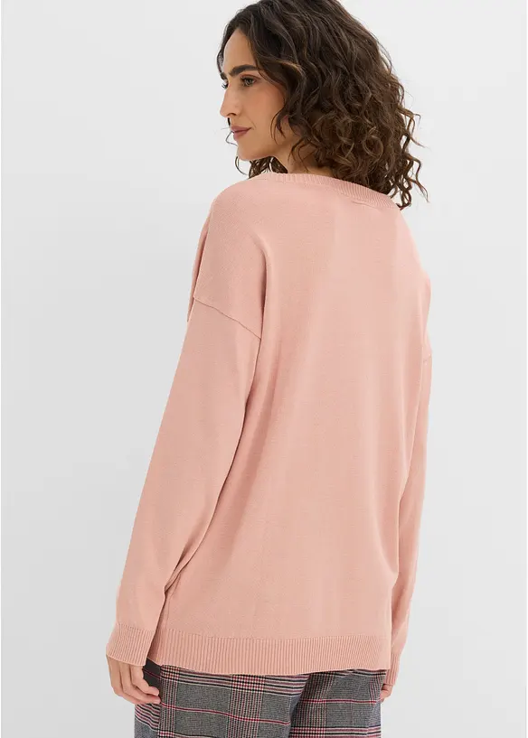 Pull oversize en viscose m&eacute;lang&eacute;e, bonprix