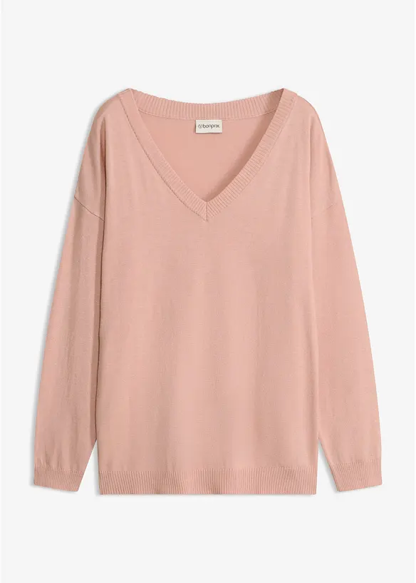 Pull oversize en viscose m&eacute;lang&eacute;e, bonprix